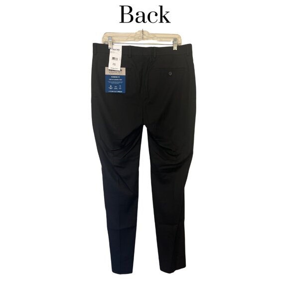 Kenneth Cole Reaction Men’s Modern Fit Flex Suit Pants Black 34x32 Dress Slacks - Picture 2 of 7